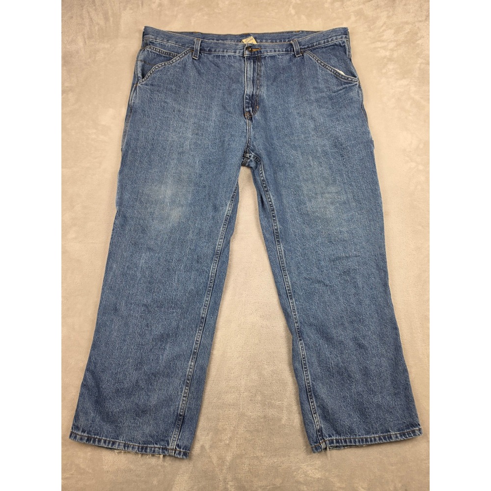 Faded Glory Carpenter Jeans Mens 42x30 Blue Denim Workwear Utility Pants